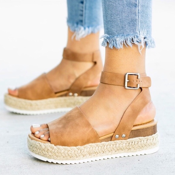 ❤️ Trending ❣️Espadrille Wedge Flats❤️ NEW ✨✨✨ - Picture 2 of 2